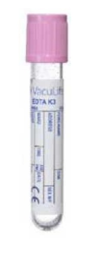 ВакуЛайф Одноразові вакуумні пробірки для забору крові, К3 ЕДТА, 13×75 мм (mm), 4 мл (ml)